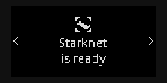 Starknet Ledger app home screen